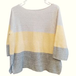 Women's XL eight eight eight 100% cotton 3 tone sweater.